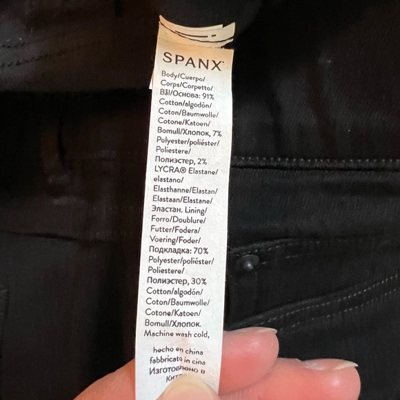 SPANX Black Skinny Jeans Tummy Control Size large NWT - Picture 11 of 15